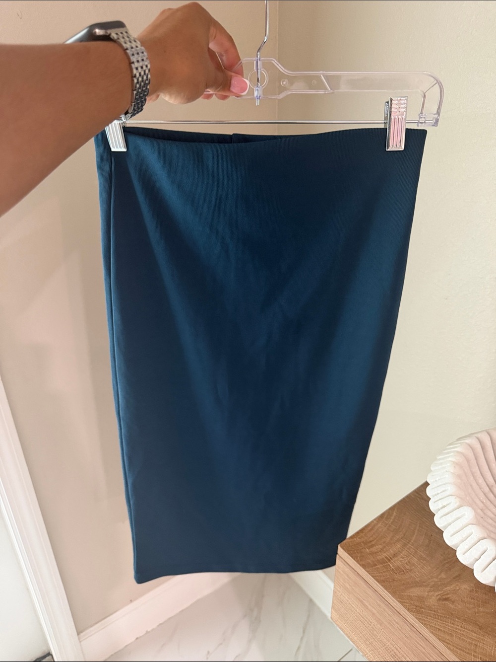 Forever 21 Teal Pencil Skirt - Women's